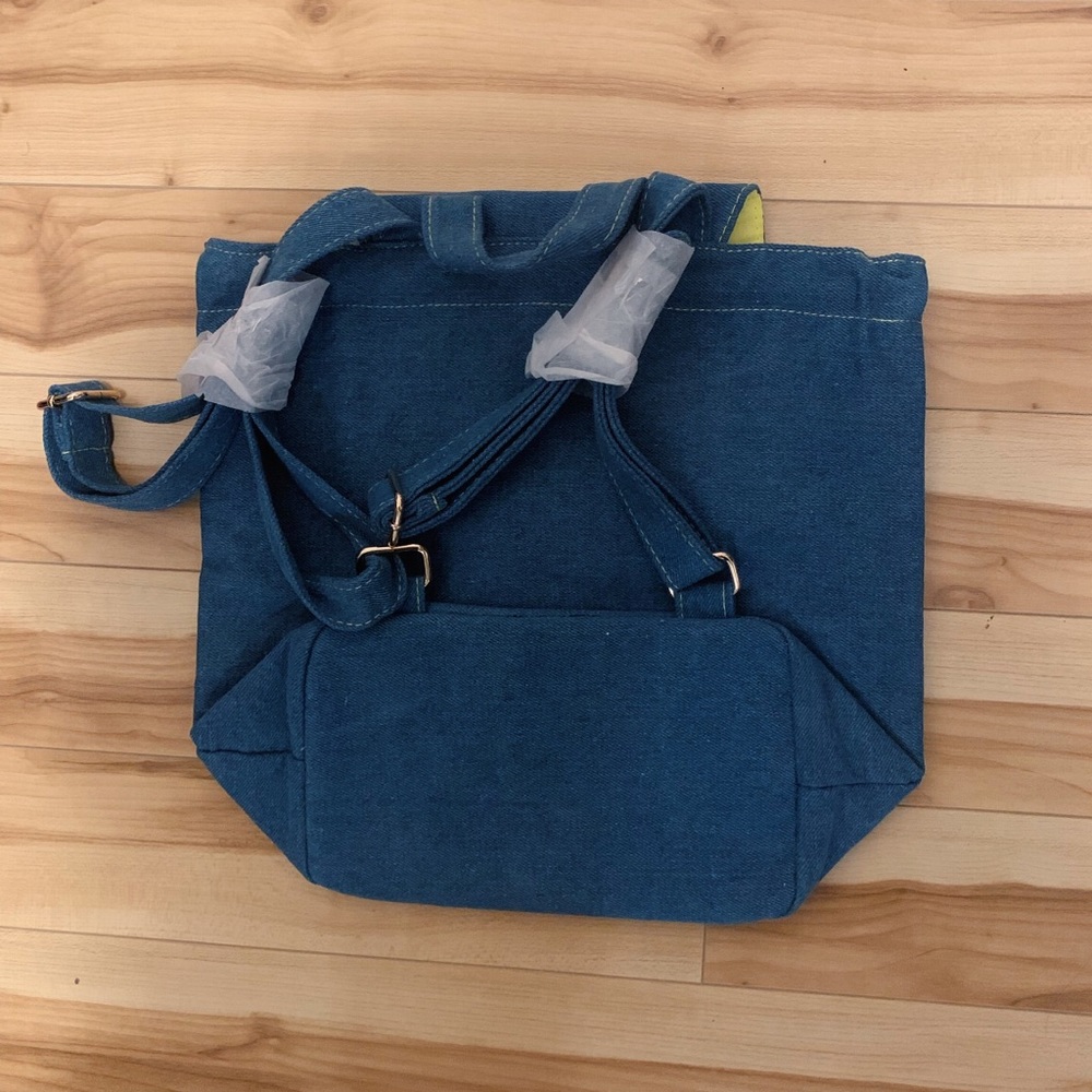 Nina Ricci Embroided denim Jeans Backpack bag - Picture 2 of 3